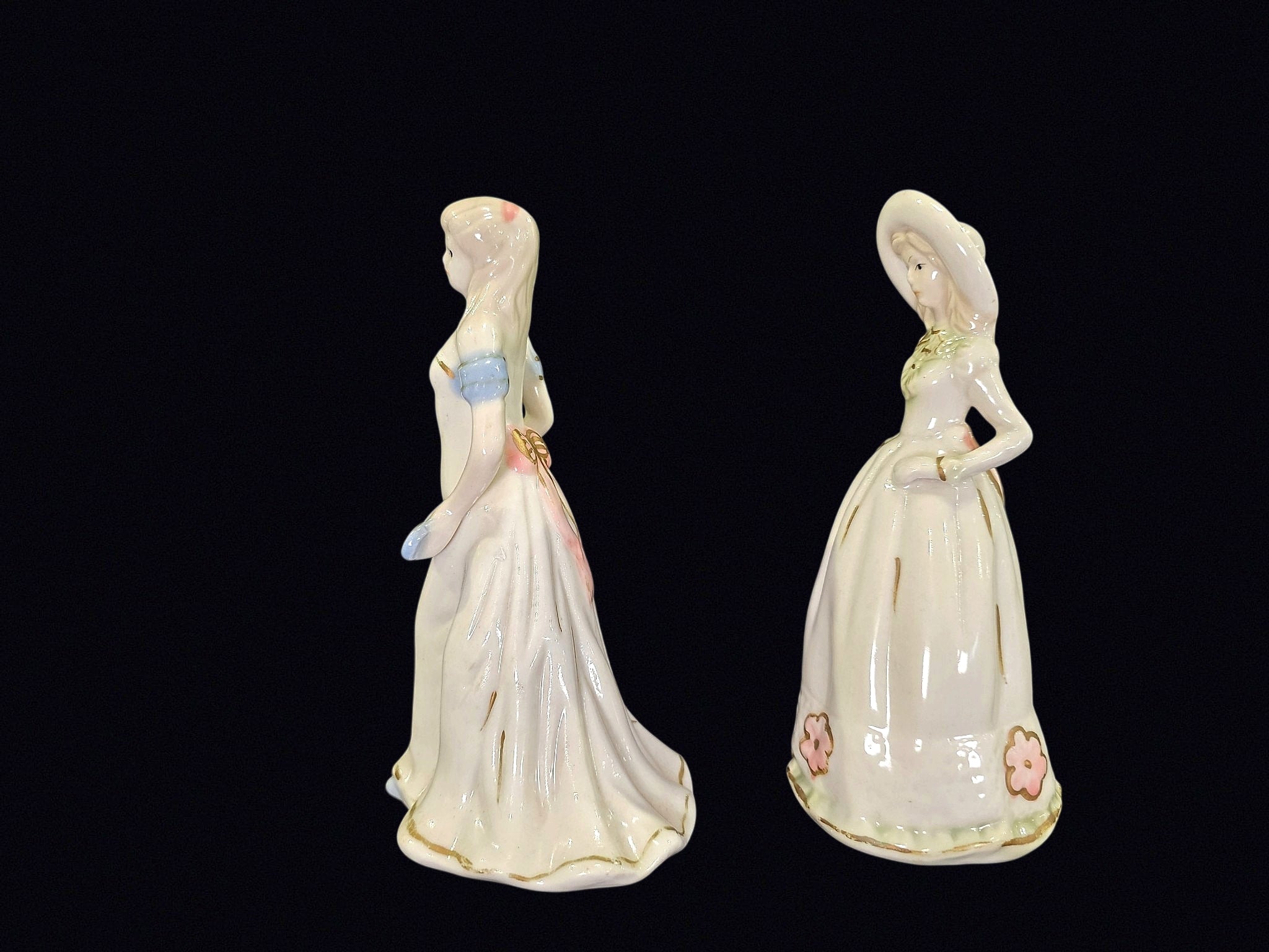 K's Collection Porcelain Victorian Ladies Pair