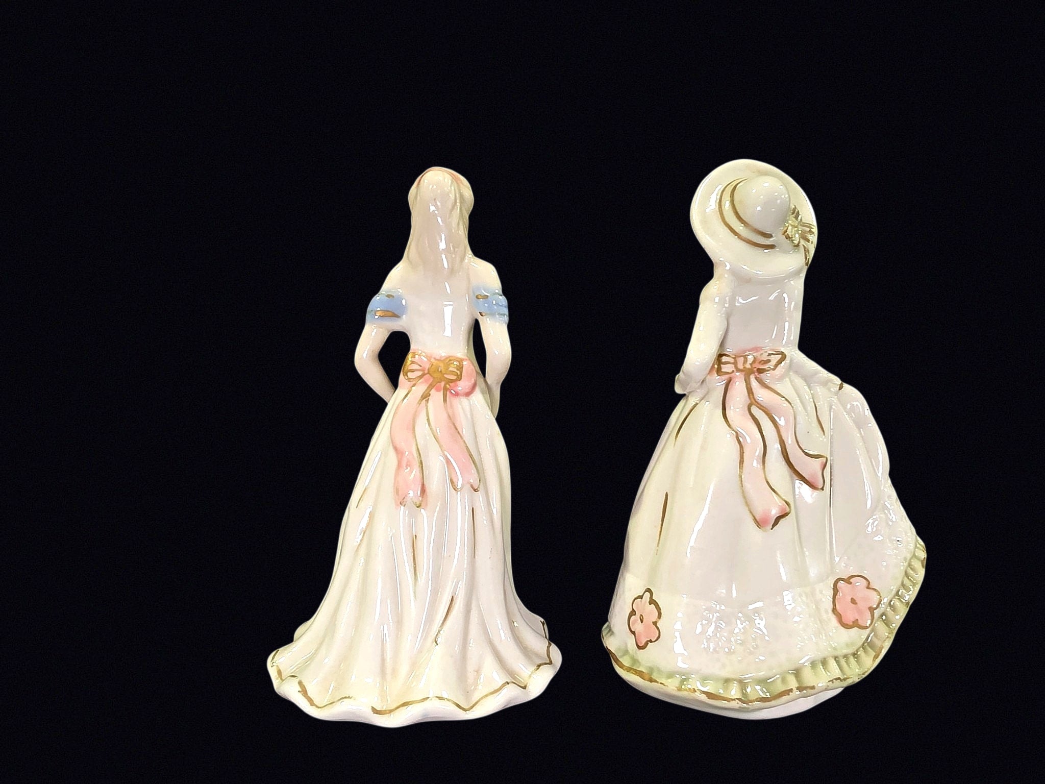 K's Collection Porcelain Victorian Ladies Pair