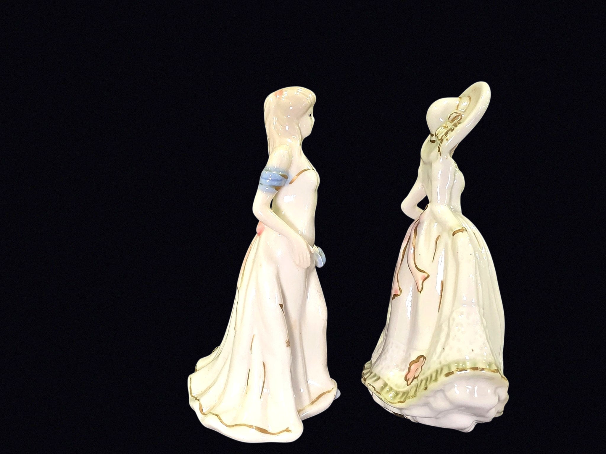 K's Collection Porcelain Victorian Ladies Pair