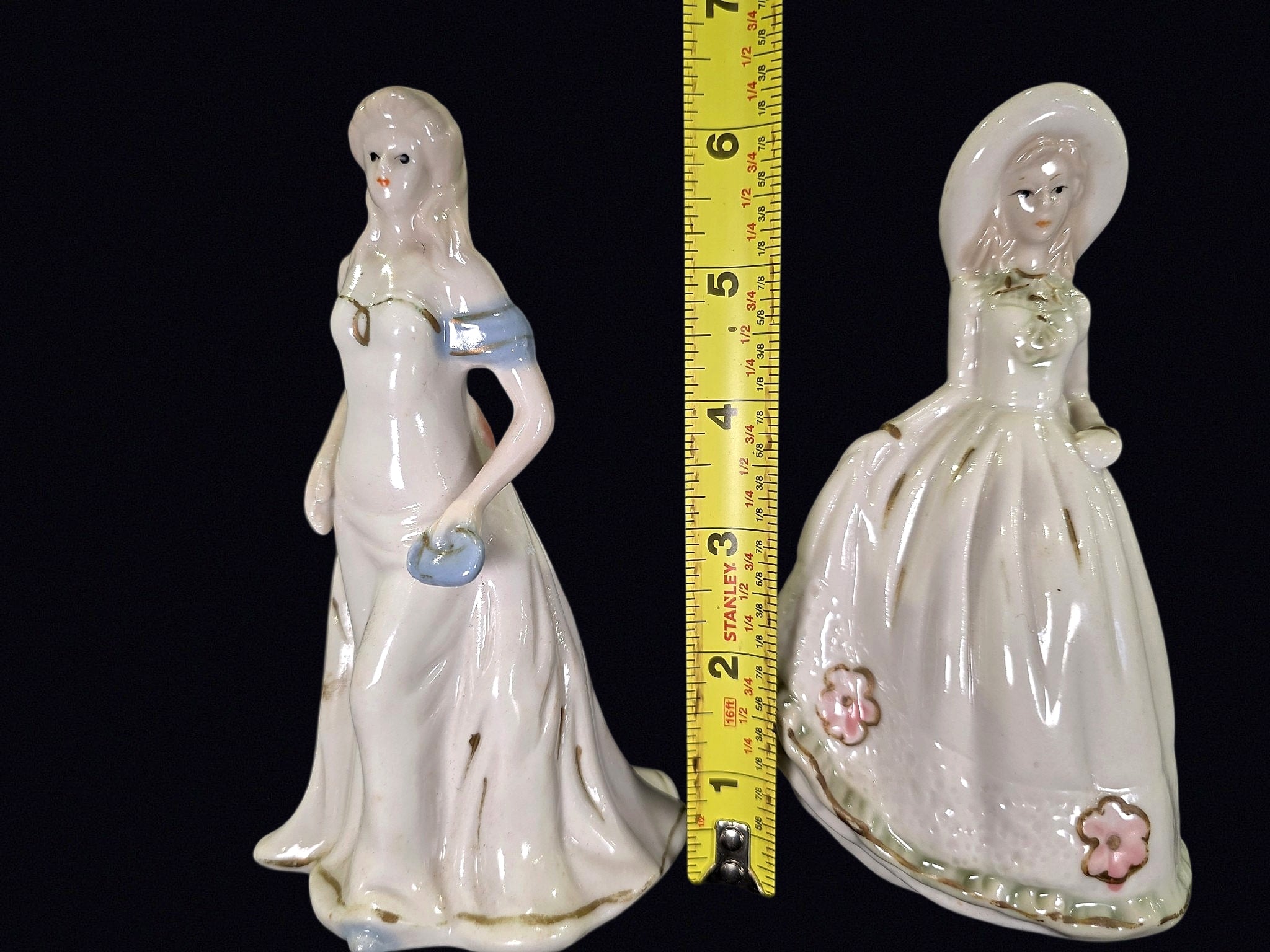 K's Collection Porcelain Victorian Ladies Pair