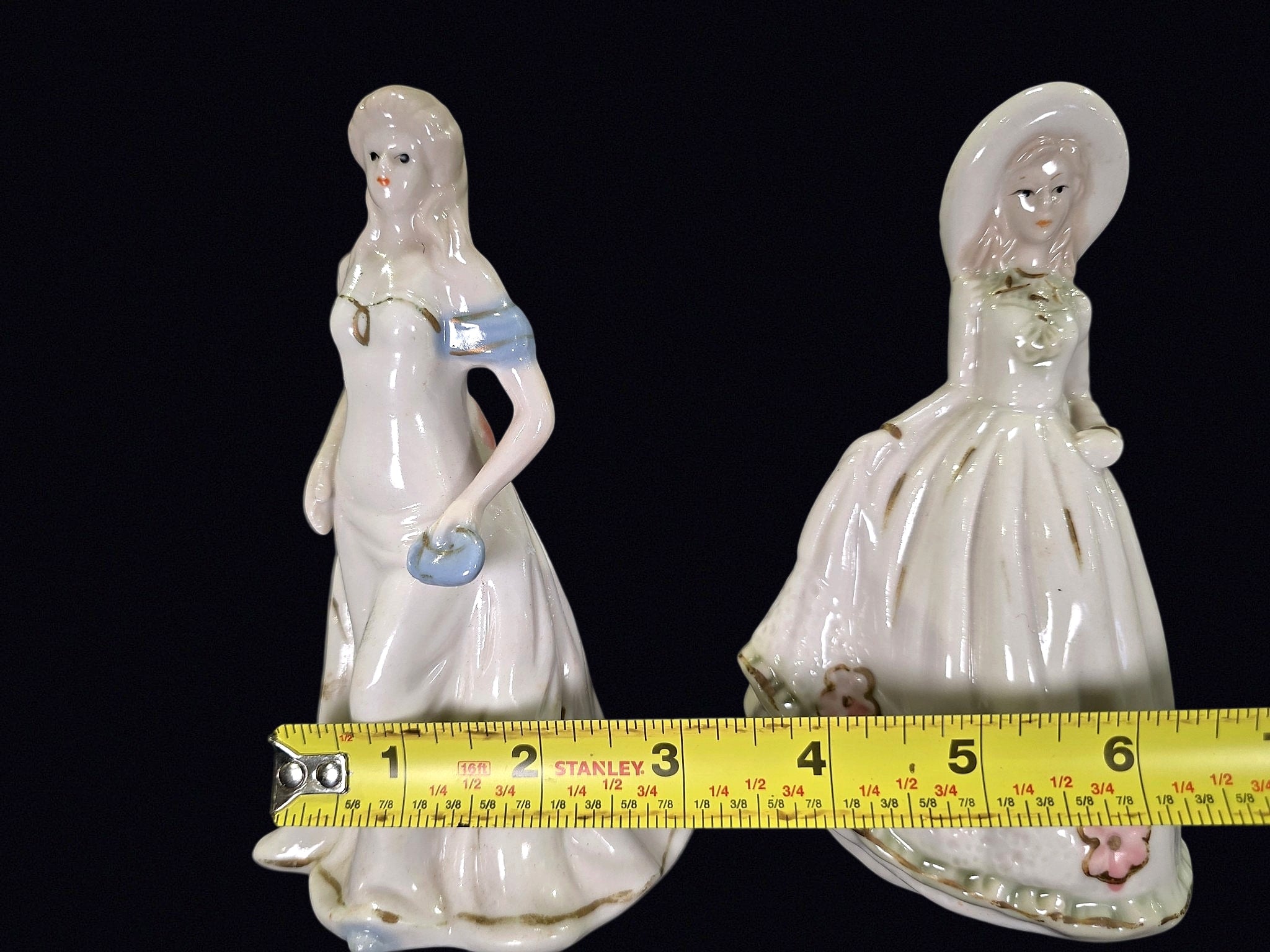 K's Collection Porcelain Victorian Ladies Pair