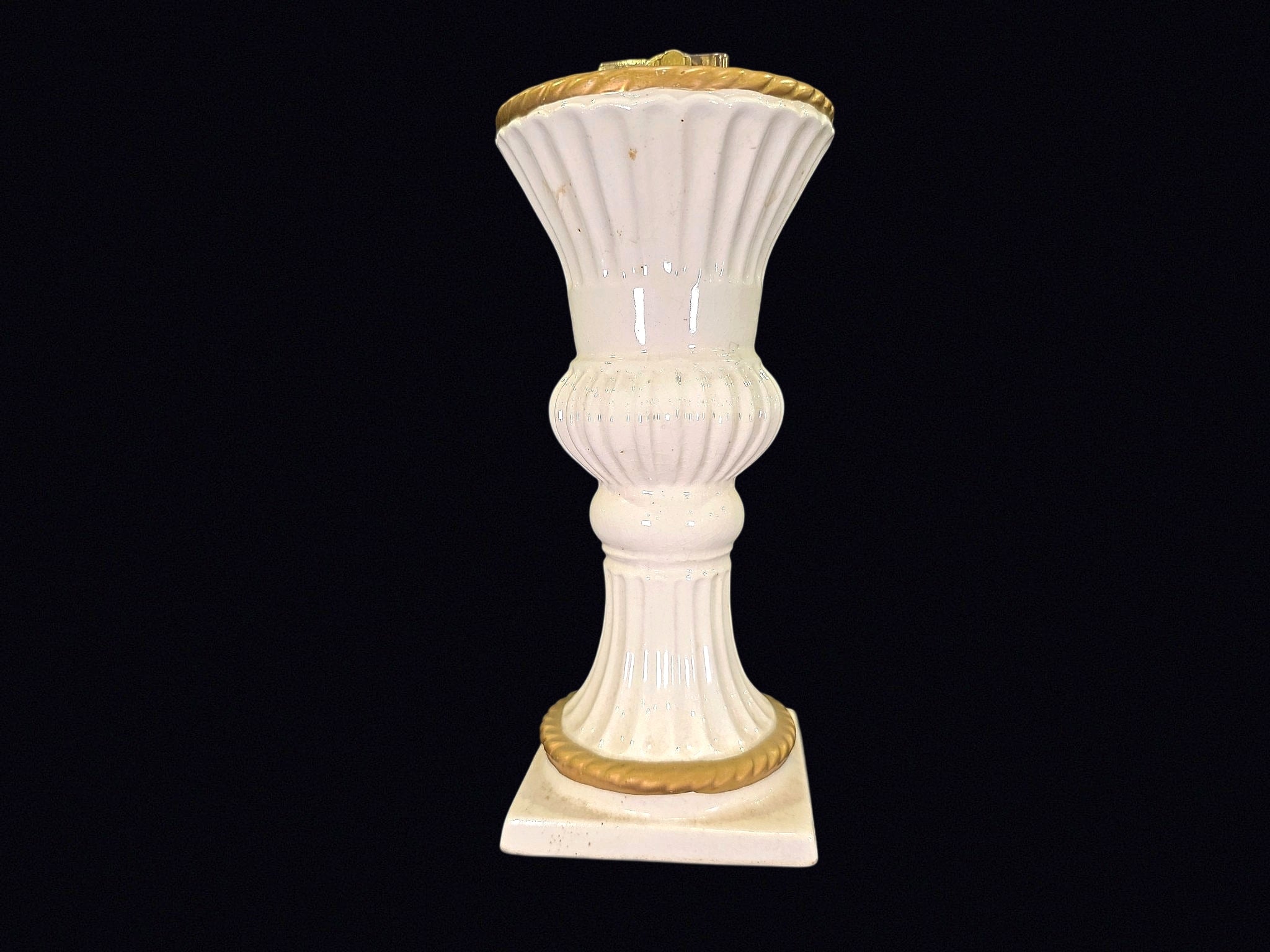 Japan Porcelain Urn Table Lighter Gilt Trim