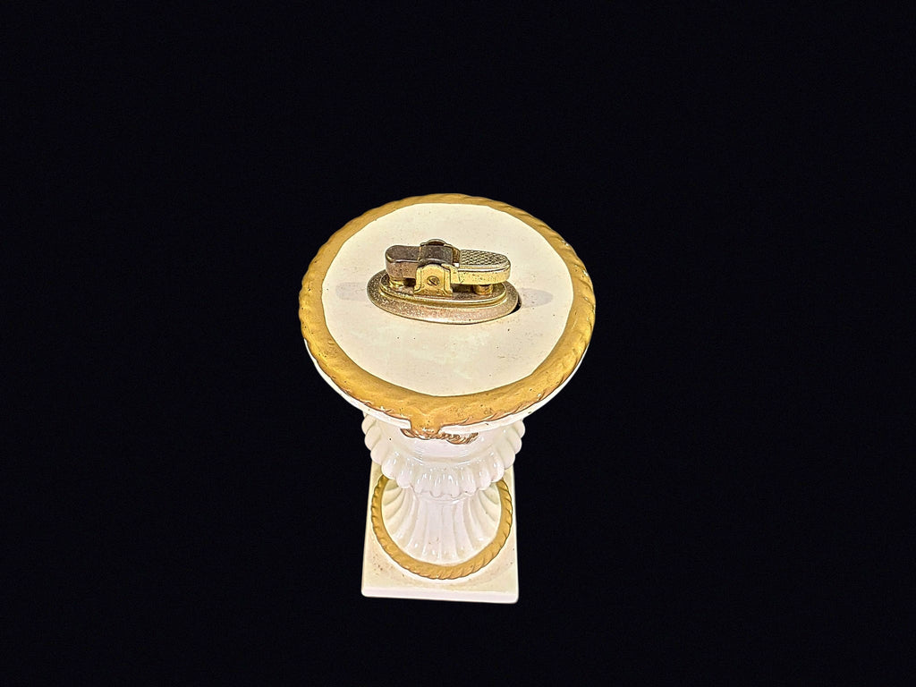 Japan Porcelain Urn Table Lighter Gilt Trim