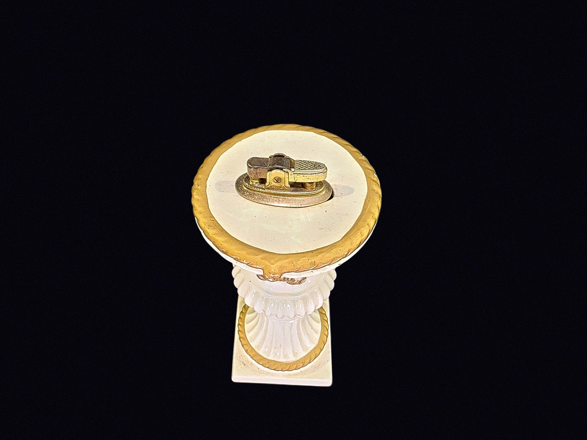 Japan Porcelain Urn Table Lighter Gilt Trim