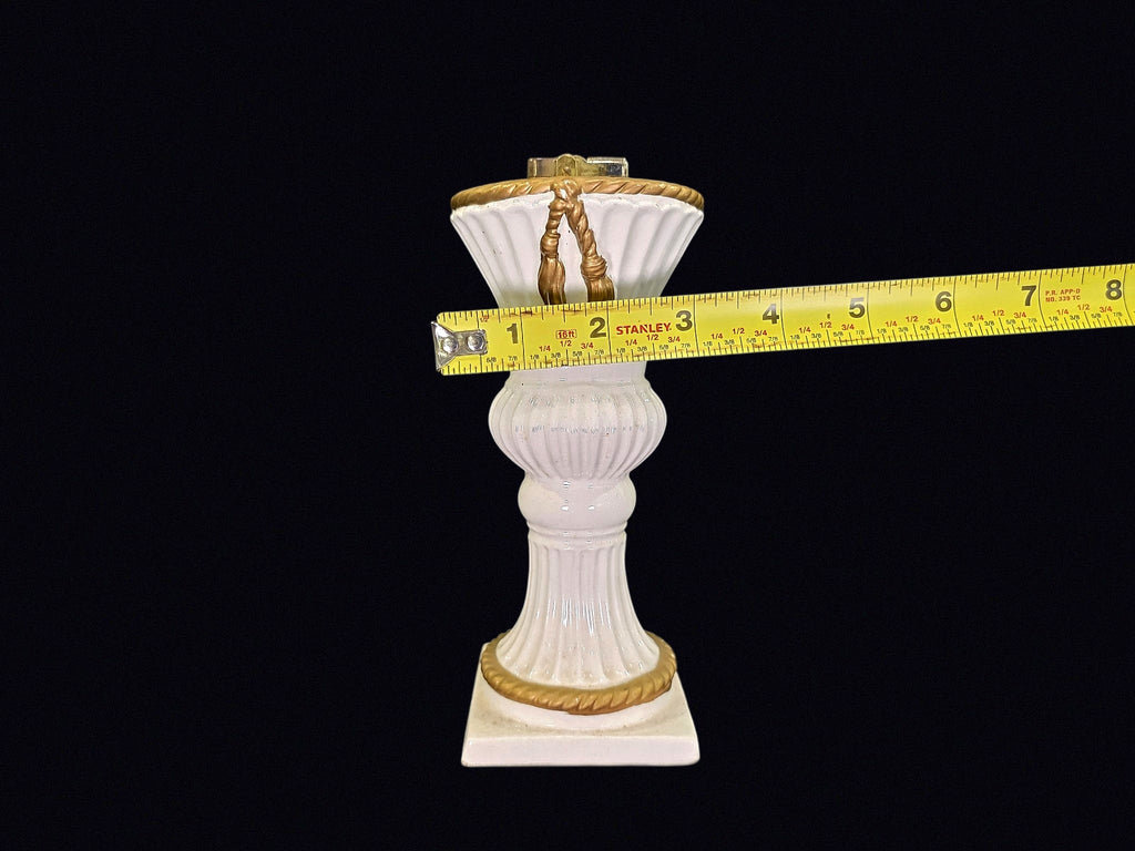 Japan Porcelain Urn Table Lighter Gilt Trim
