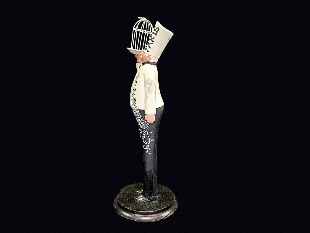 Paris Chef Resin Figurine Birdcage Tray 15in