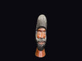 Carved Wood Rastafarian Bust Late 20th C