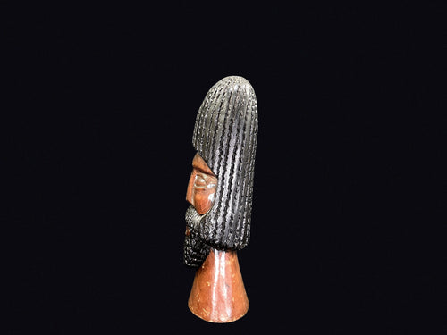 Carved Wood Rastafarian Bust Late 20th C
