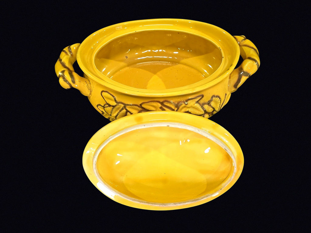 Yellow Majolica Grape Tureen Mid-Century