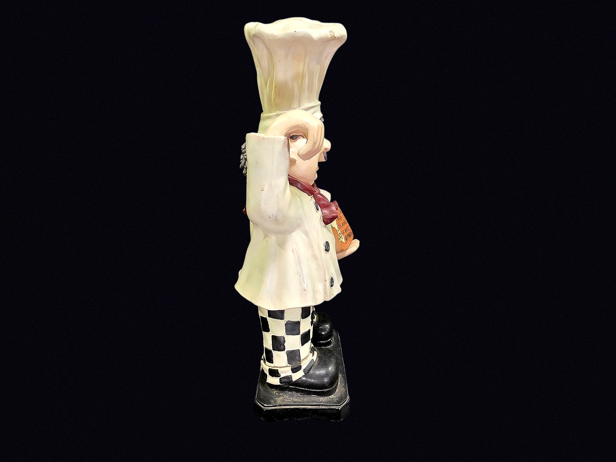 Resin Chef Figurine with Menu Sign 18.5in