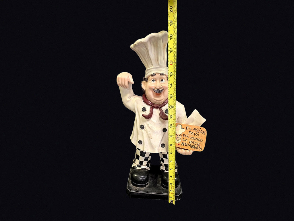 Resin Chef Figurine with Menu Sign 18.5in