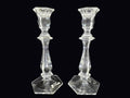 Partylite Crystal Candlesticks Pair 10.5in