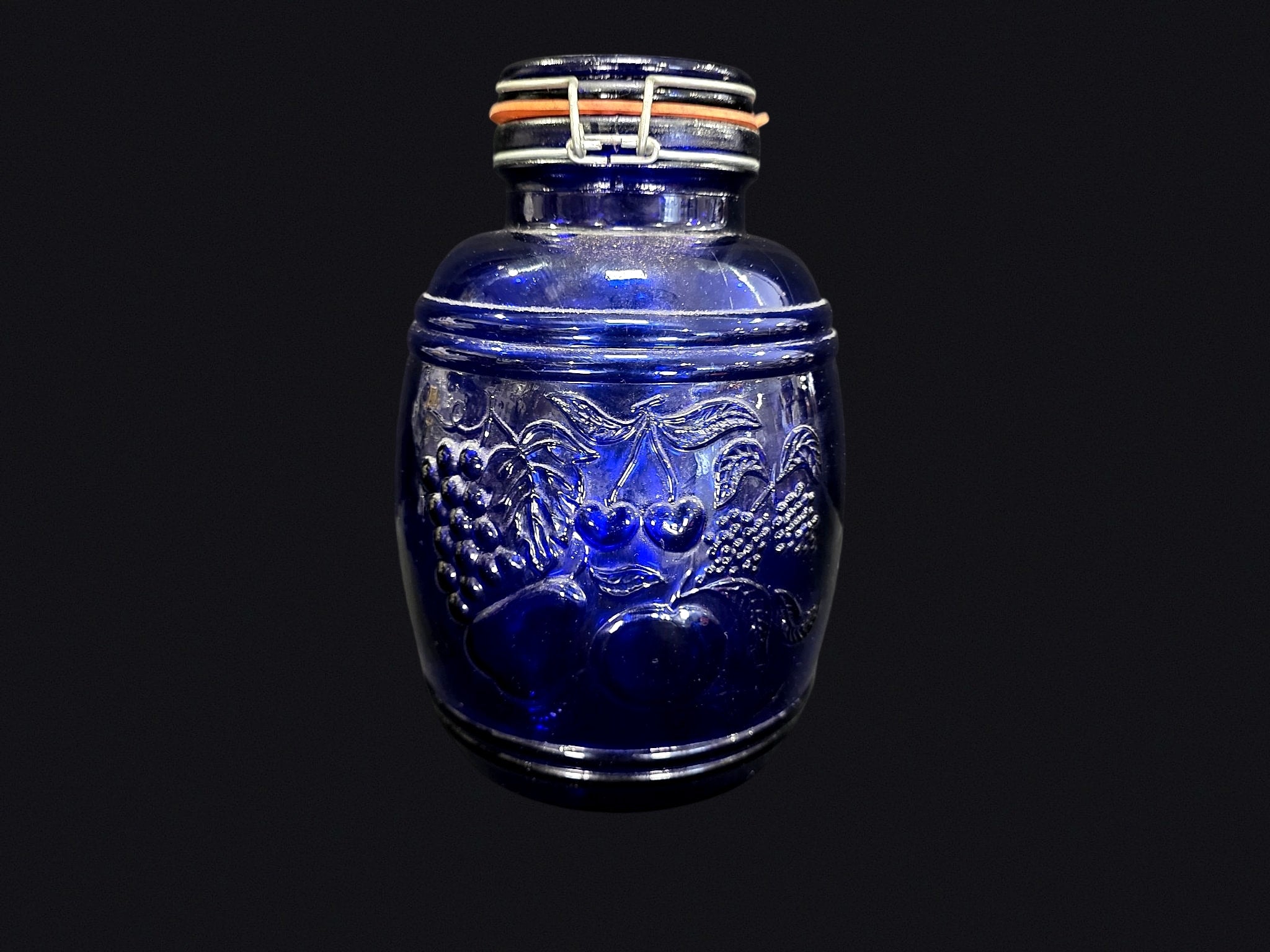 Casadis Milano Cobalt Glass Bail Jar Italy