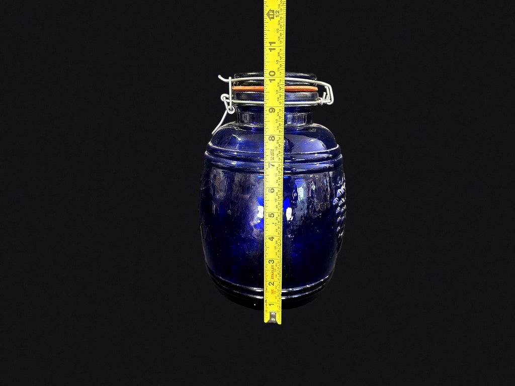 Casadis Milano Cobalt Glass Bail Jar Italy