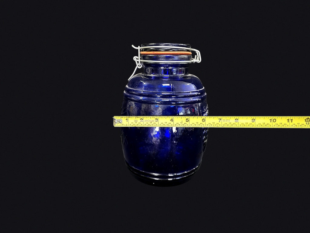 Casadis Milano Cobalt Glass Bail Jar Italy