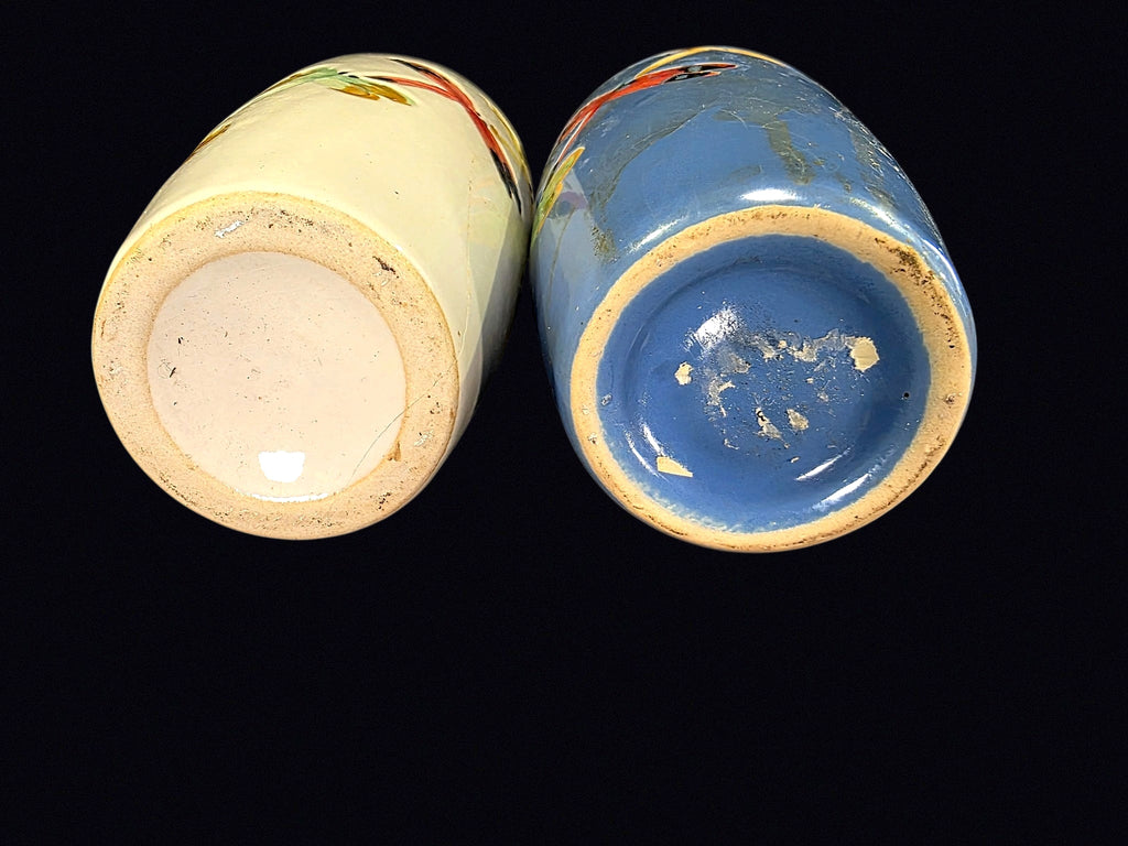 Tokkuri Sake Bottles Pair Dragonfly c1950