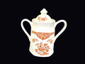 Meakin Old Pekin Ironstone Sugar Bowl c1960s