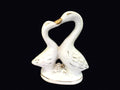 Chinese Porcelain Double Swan Figurine Gilt