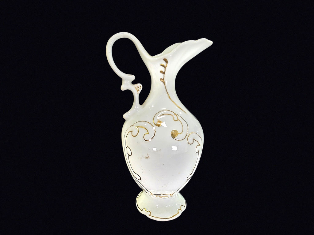 RS Spain Porcelain Ewer Gilt Scroll Late 20th C