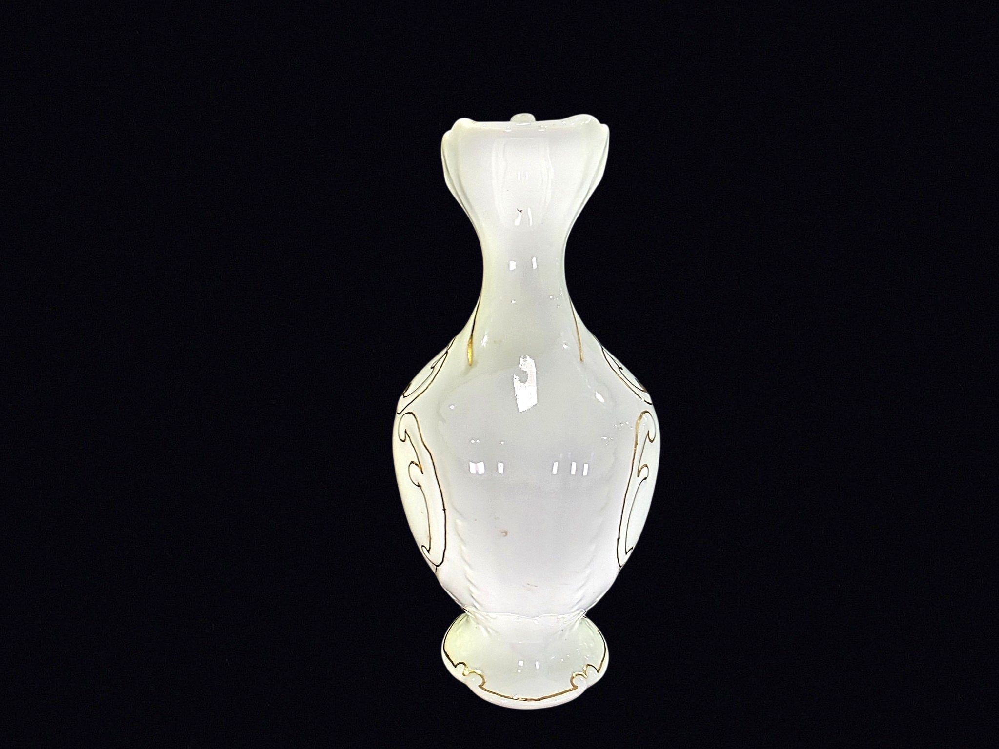 RS Spain Porcelain Ewer Gilt Scroll Late 20th C