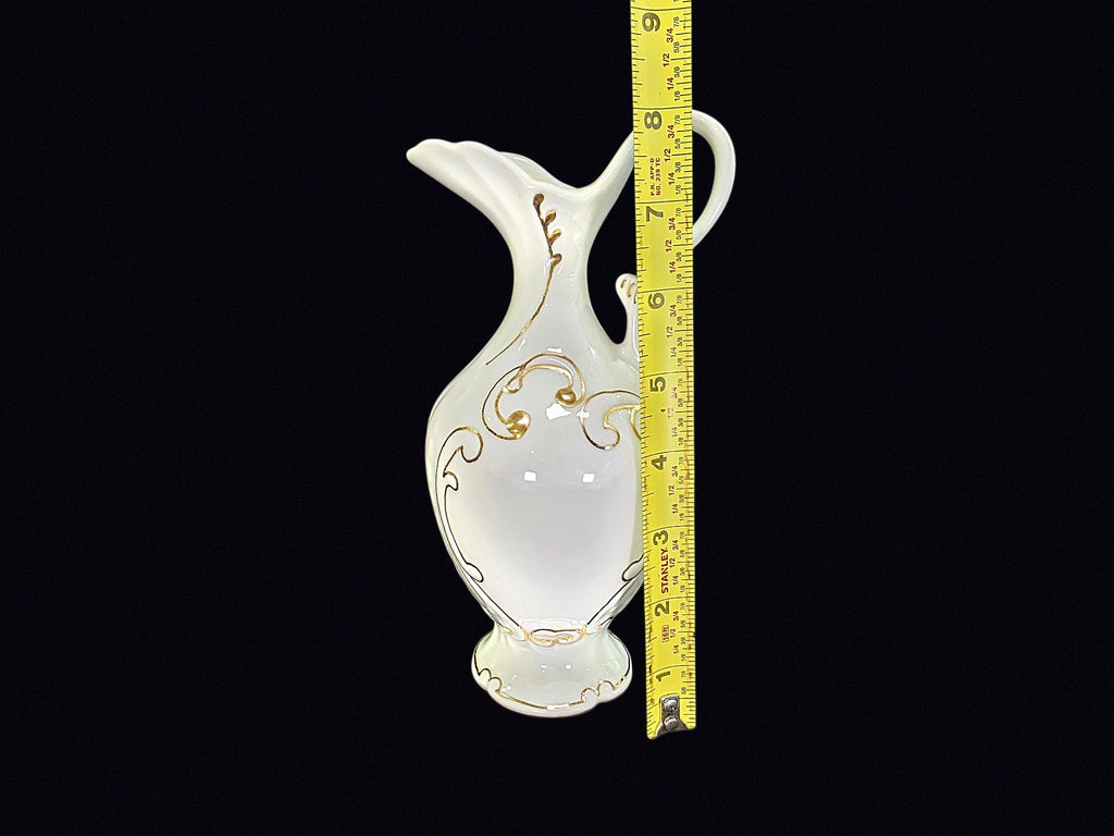 RS Spain Porcelain Ewer Gilt Scroll Late 20th C