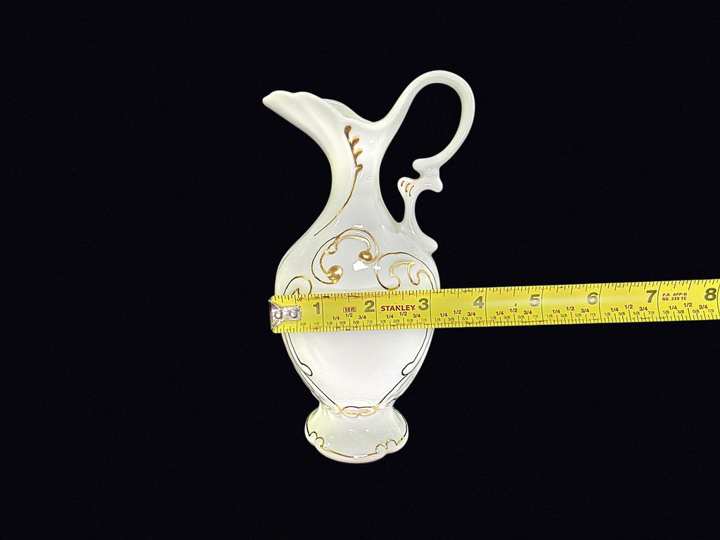 RS Spain Porcelain Ewer Gilt Scroll Late 20th C