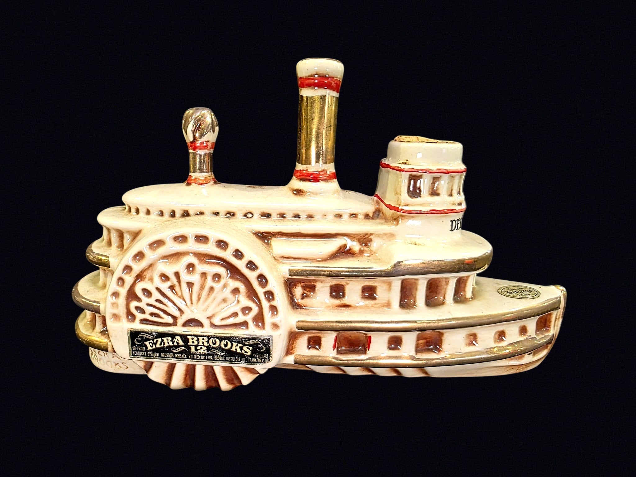 Ezra Brooks 1969 Delta Belle Ceramic Decanter