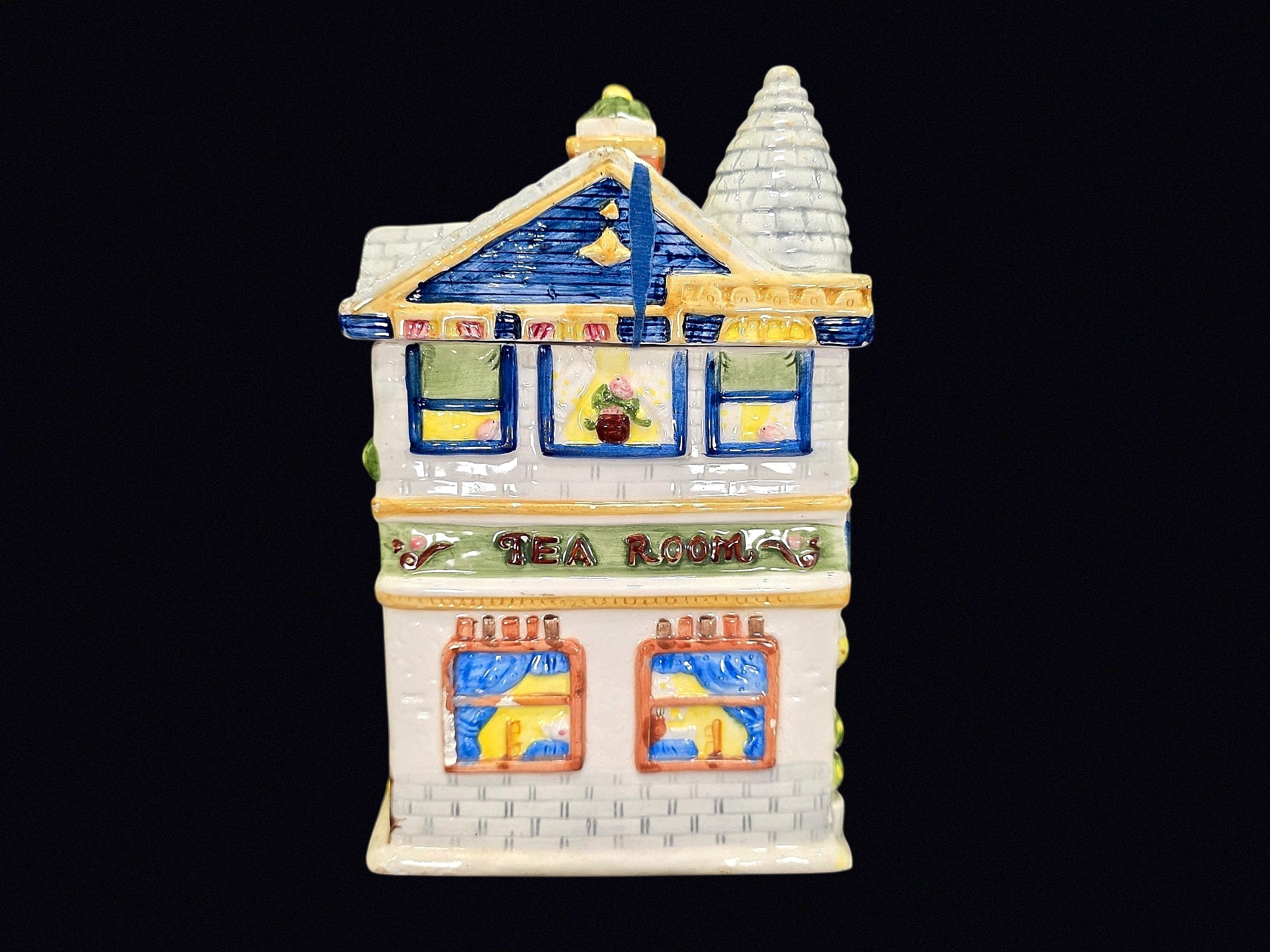 Ceramic Village Shop Cookie Jar 1990s