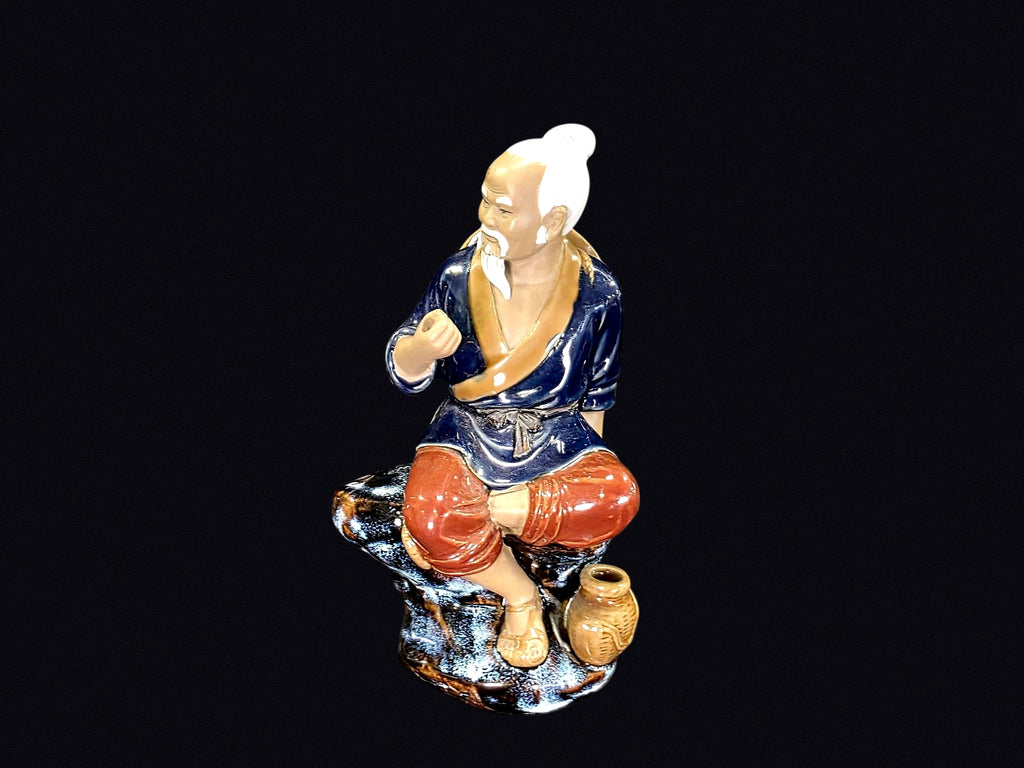 Shiwan Pottery Mudman Fisherman Figure 20th C