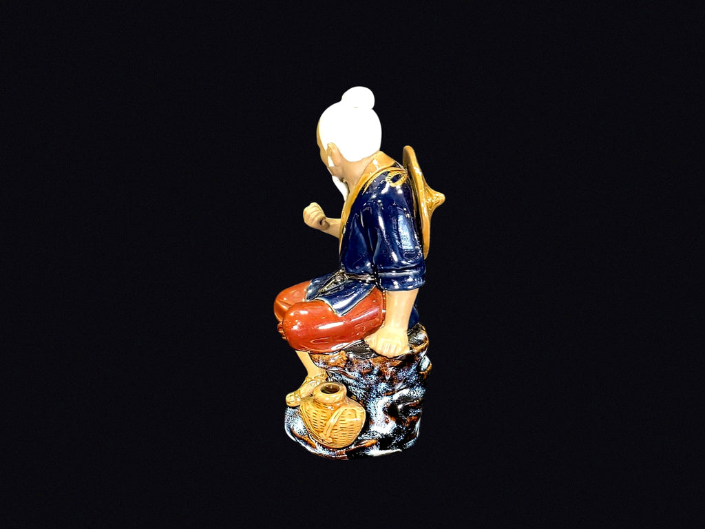 Shiwan Pottery Mudman Fisherman Figure 20th C
