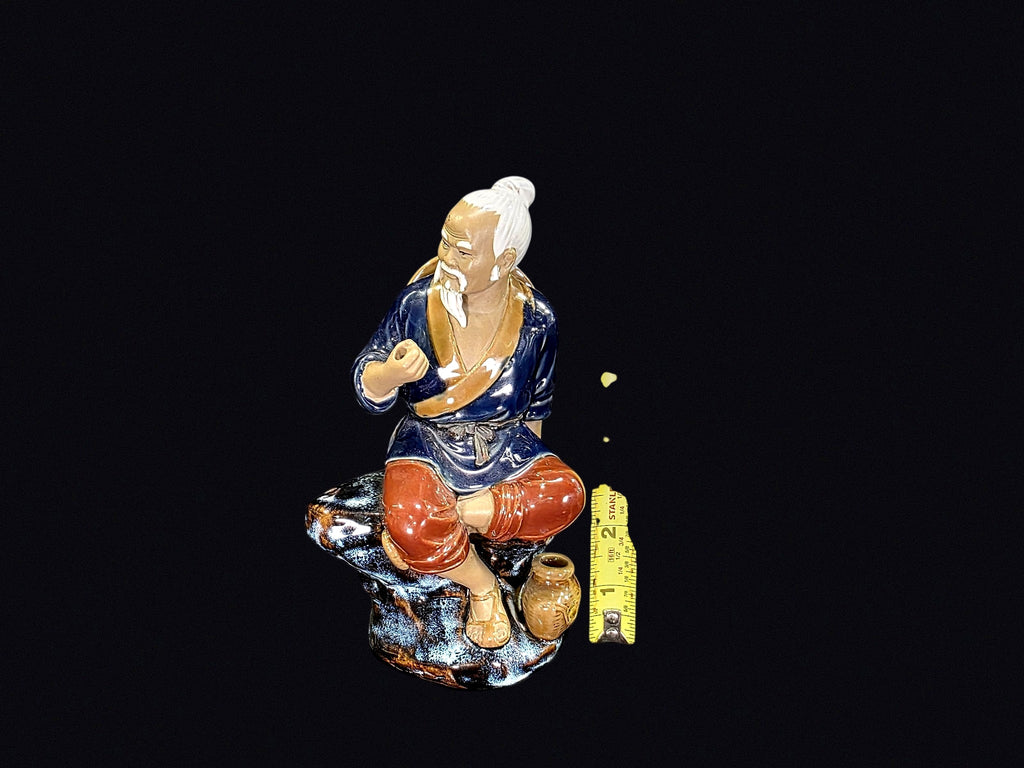 Shiwan Pottery Mudman Fisherman Figure 20th C