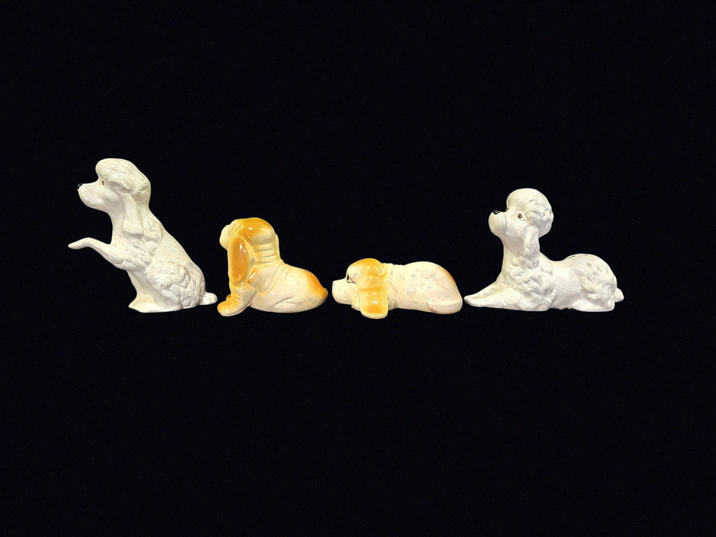 Made in China Porcelain Dog Figurines Lot 4