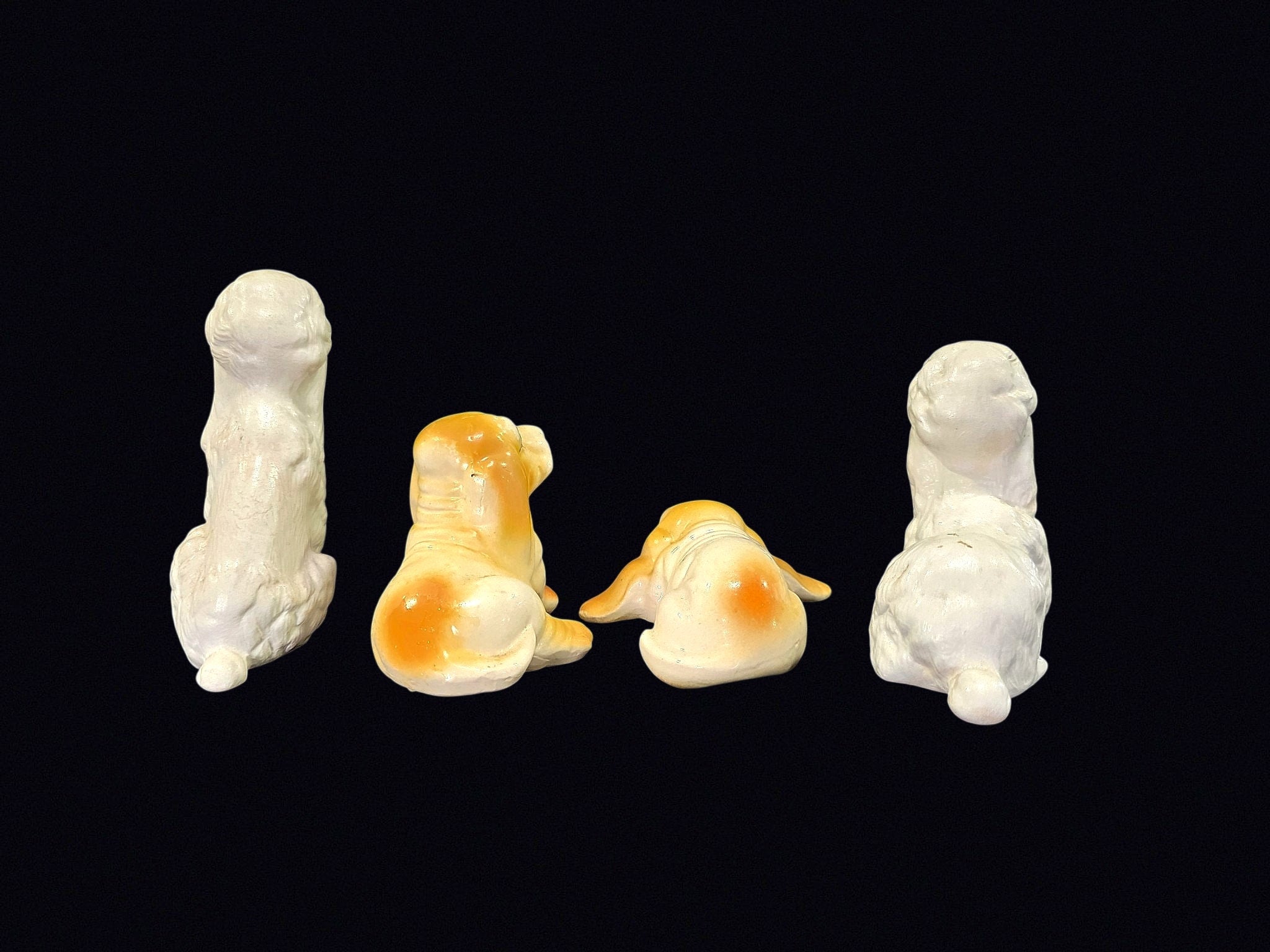 Made in China Porcelain Dog Figurines Lot 4