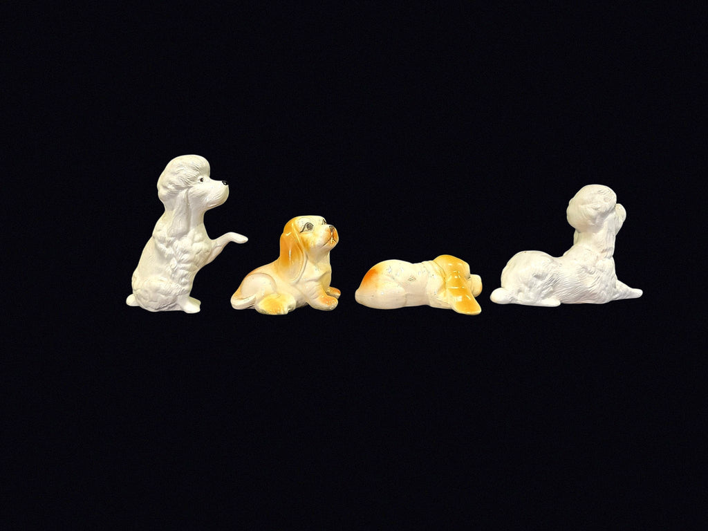 Made in China Porcelain Dog Figurines Lot 4