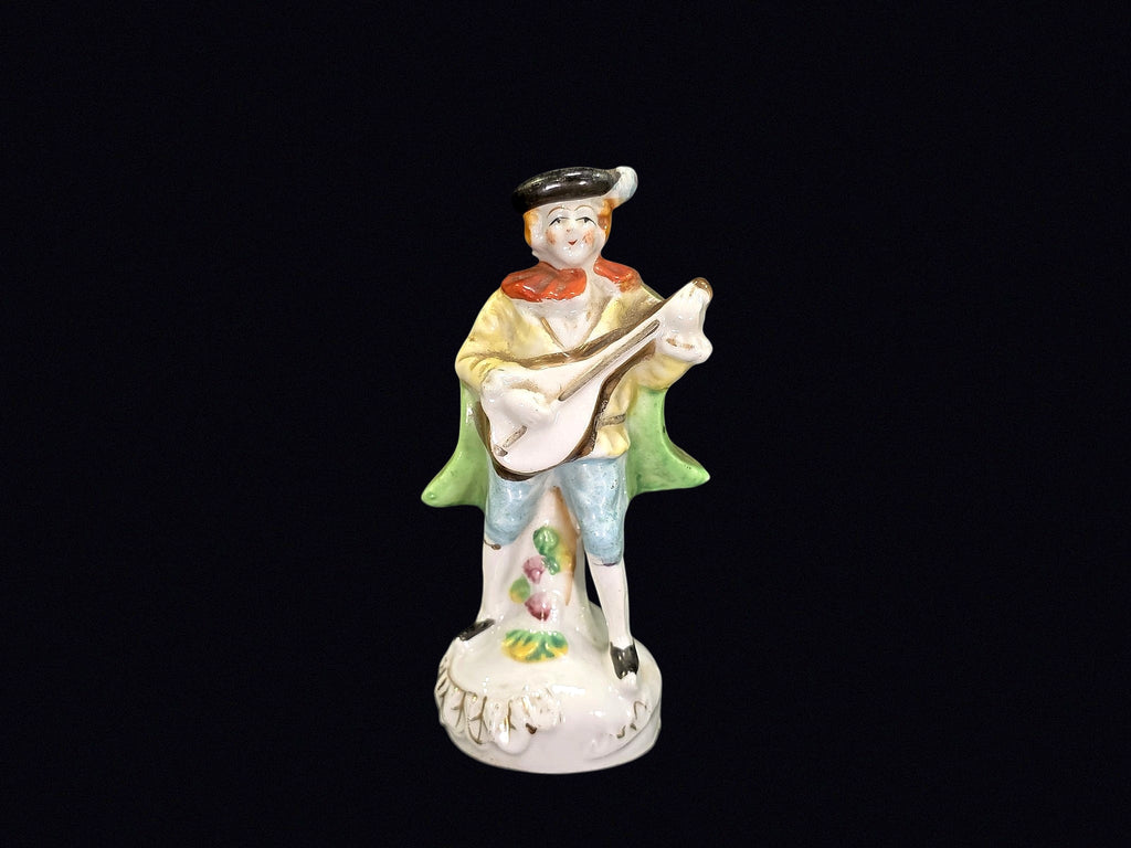 Japan Porcelain Mandolin Player Figurine c1950