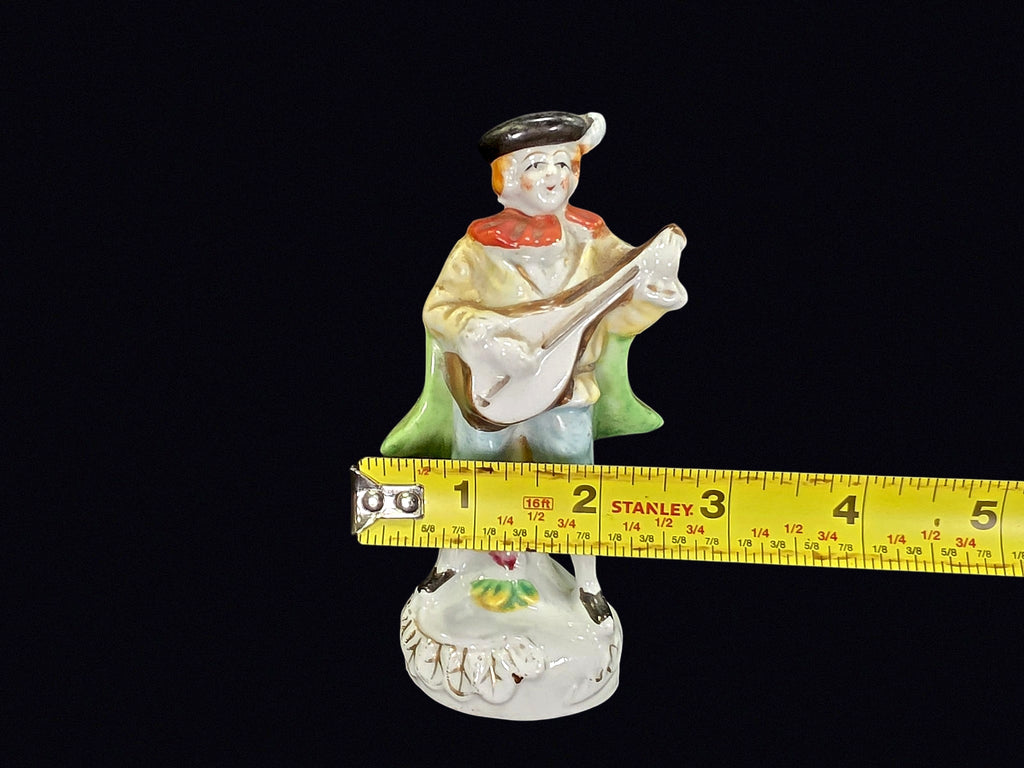 Japan Porcelain Mandolin Player Figurine c1950