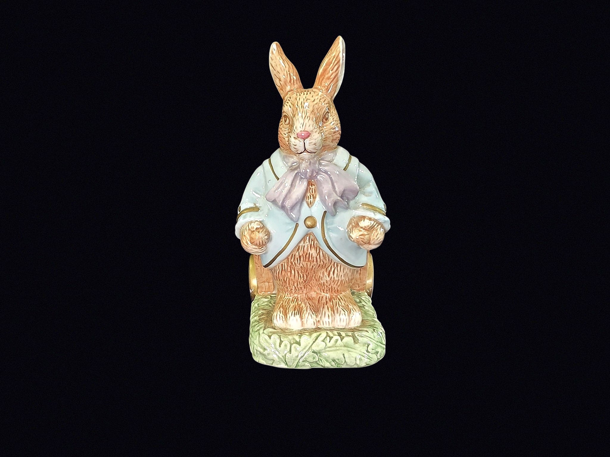 Avon Springtime Bunny Cart Ceramic Figurine