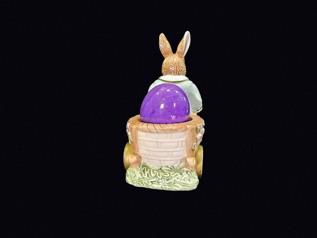 Avon Springtime Bunny Cart Ceramic Figurine
