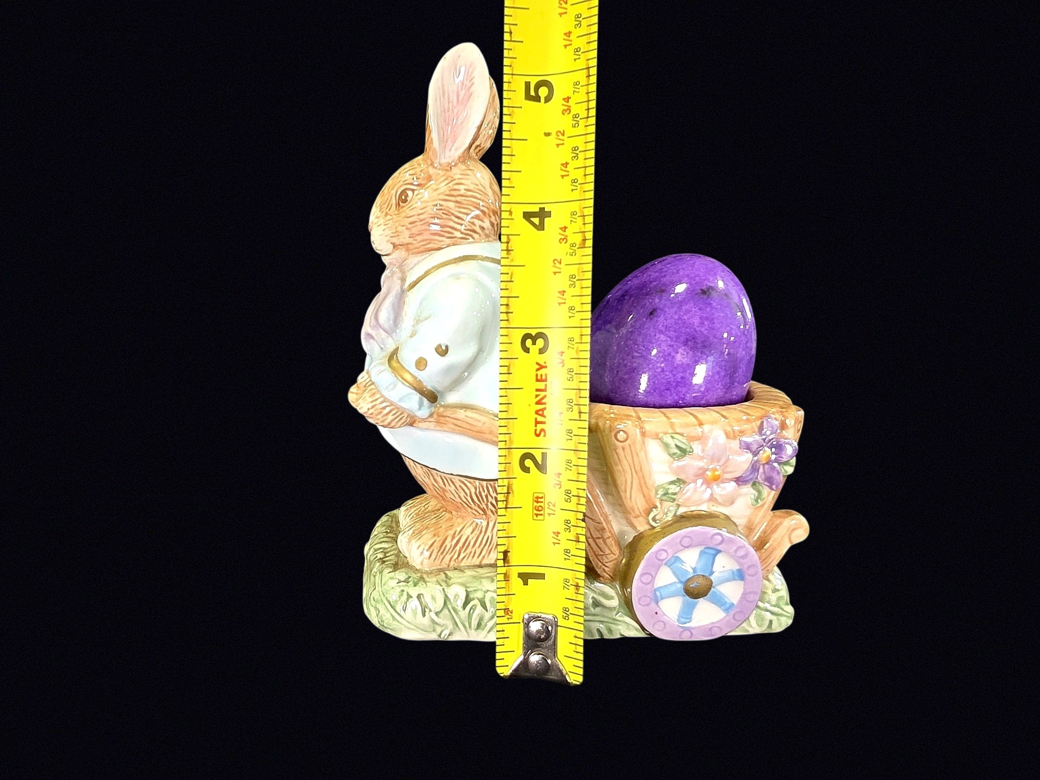 Avon Springtime Bunny Cart Ceramic Figurine