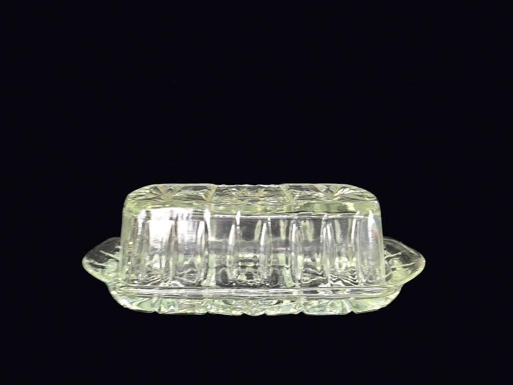 EAPC Style Pressed Glass Butter Dish Mid 20th C