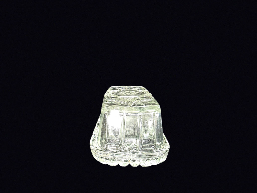 EAPC Style Pressed Glass Butter Dish Mid 20th C