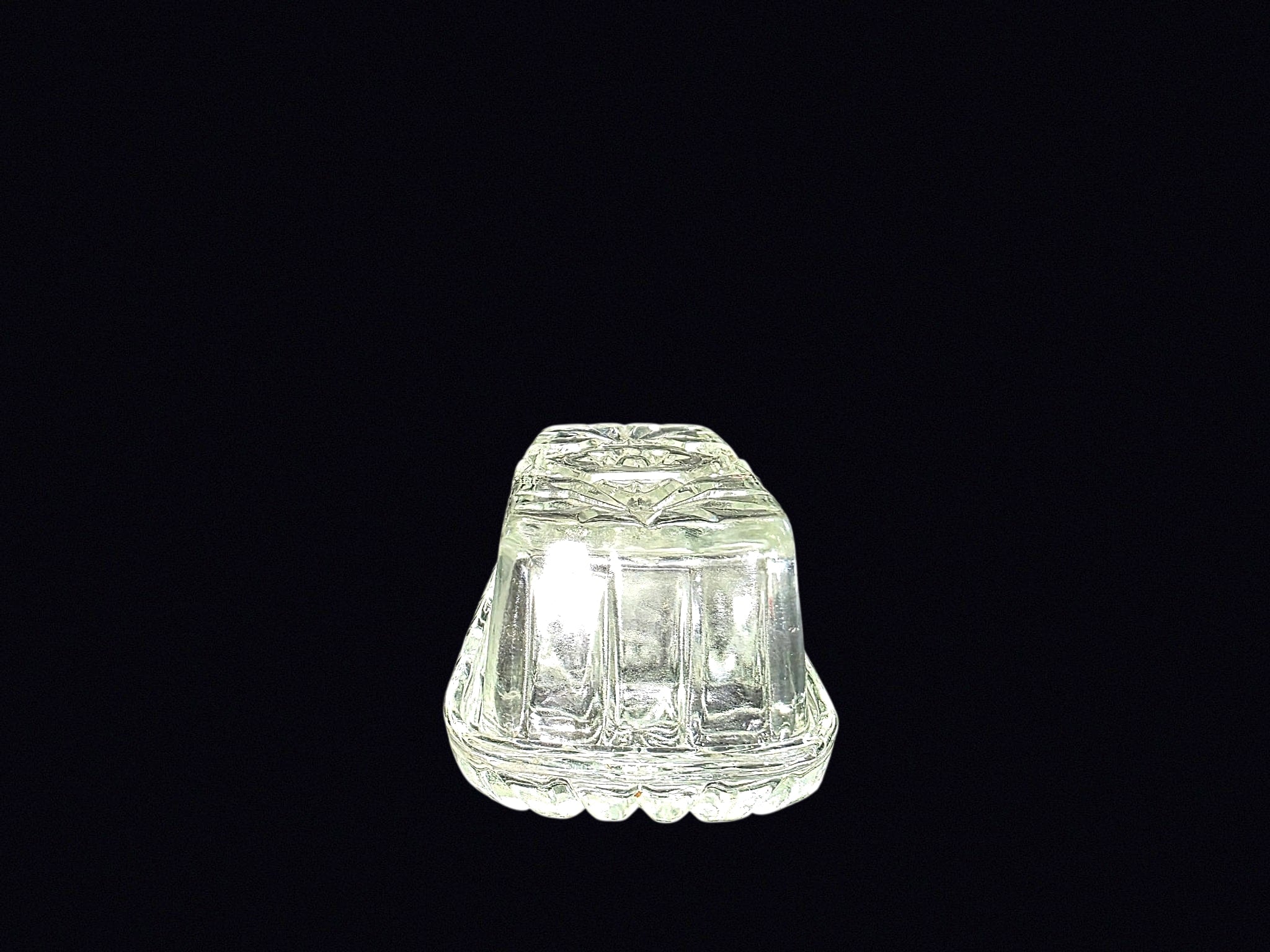 EAPC Style Pressed Glass Butter Dish Mid 20th C