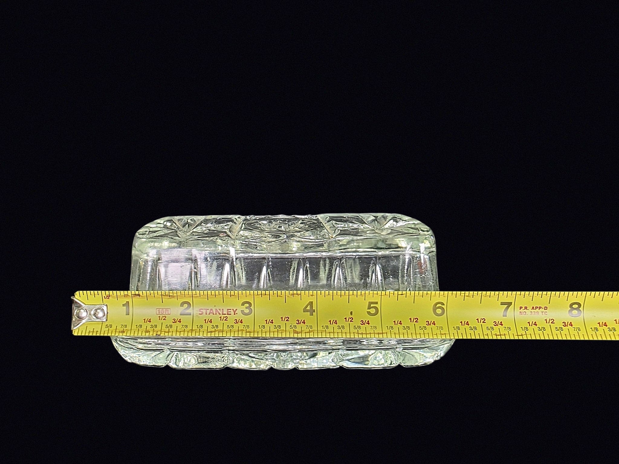 EAPC Style Pressed Glass Butter Dish Mid 20th C