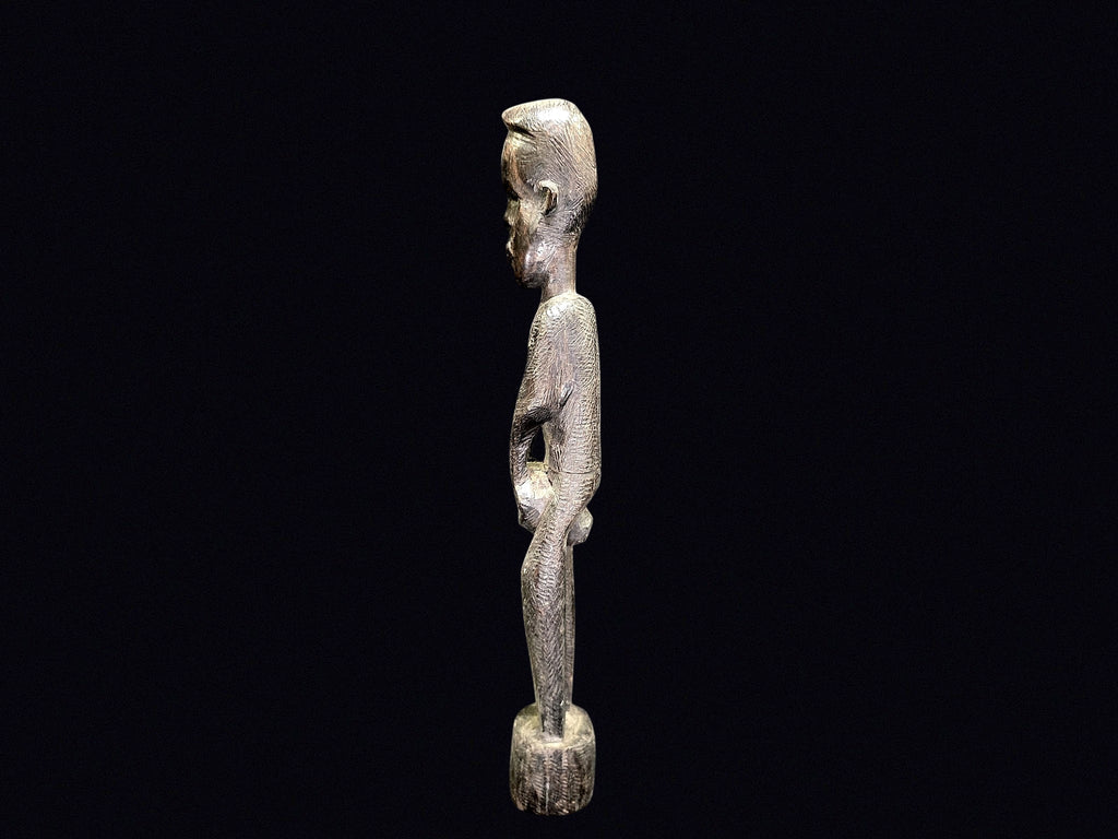 African Carved Wood Ancestor Figure 16in