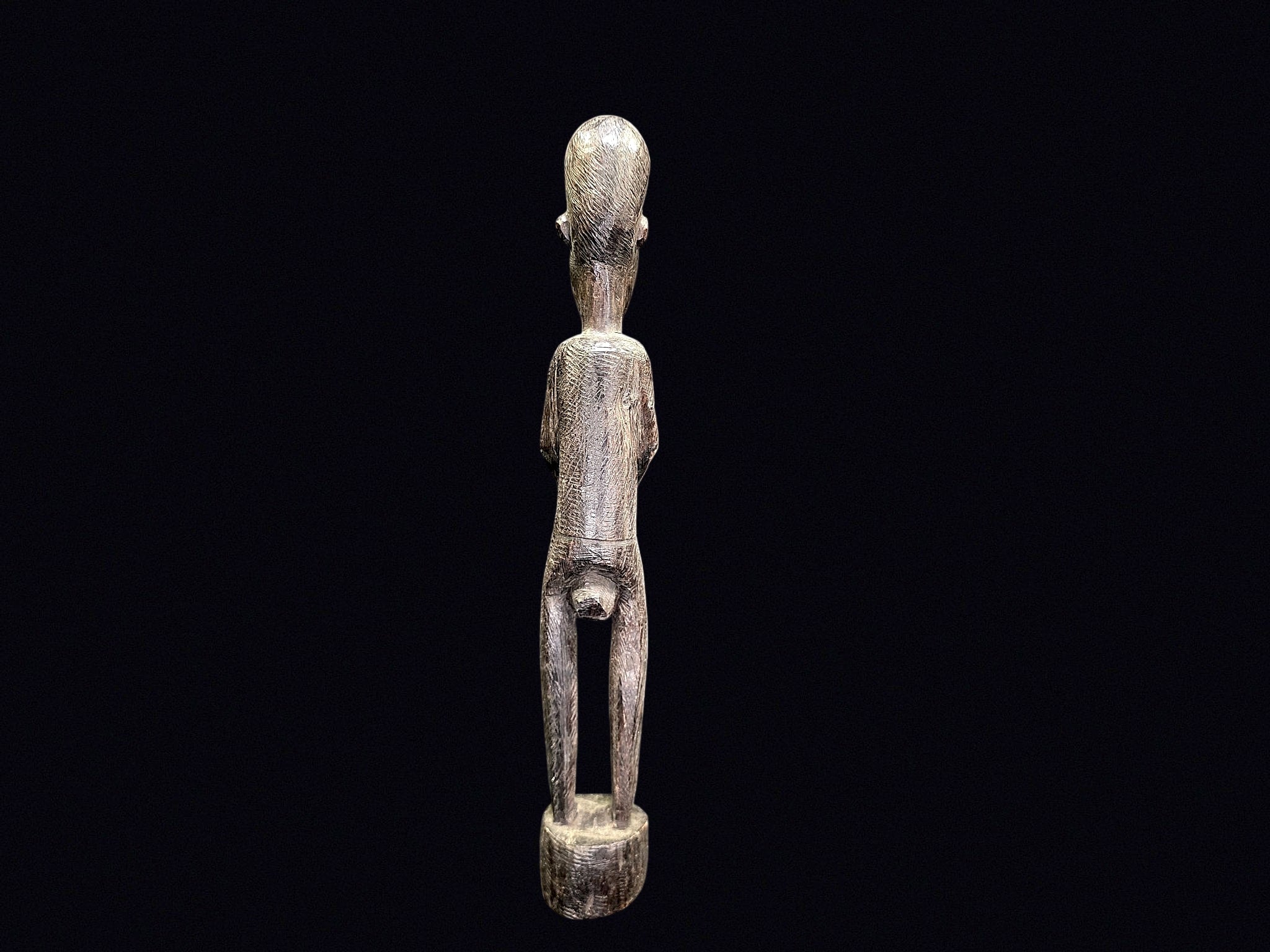 African Carved Wood Ancestor Figure 16in