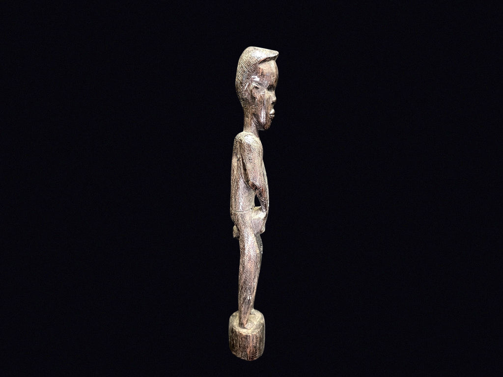 African Carved Wood Ancestor Figure 16in