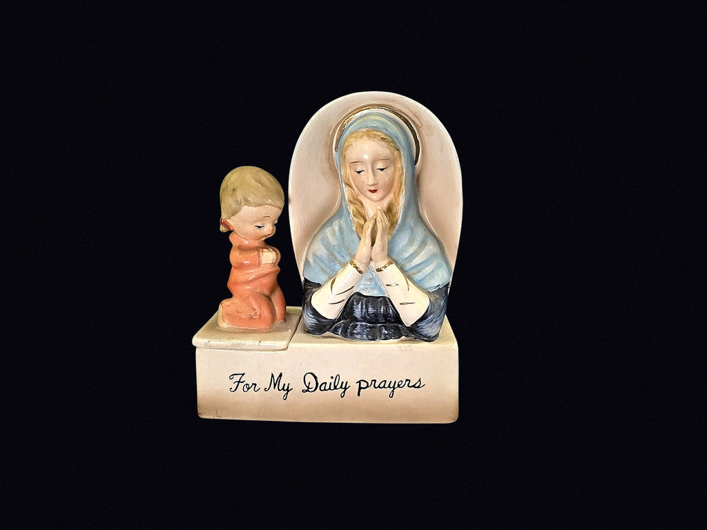 Madonna and Child Ceramic Planter Japan 1950s