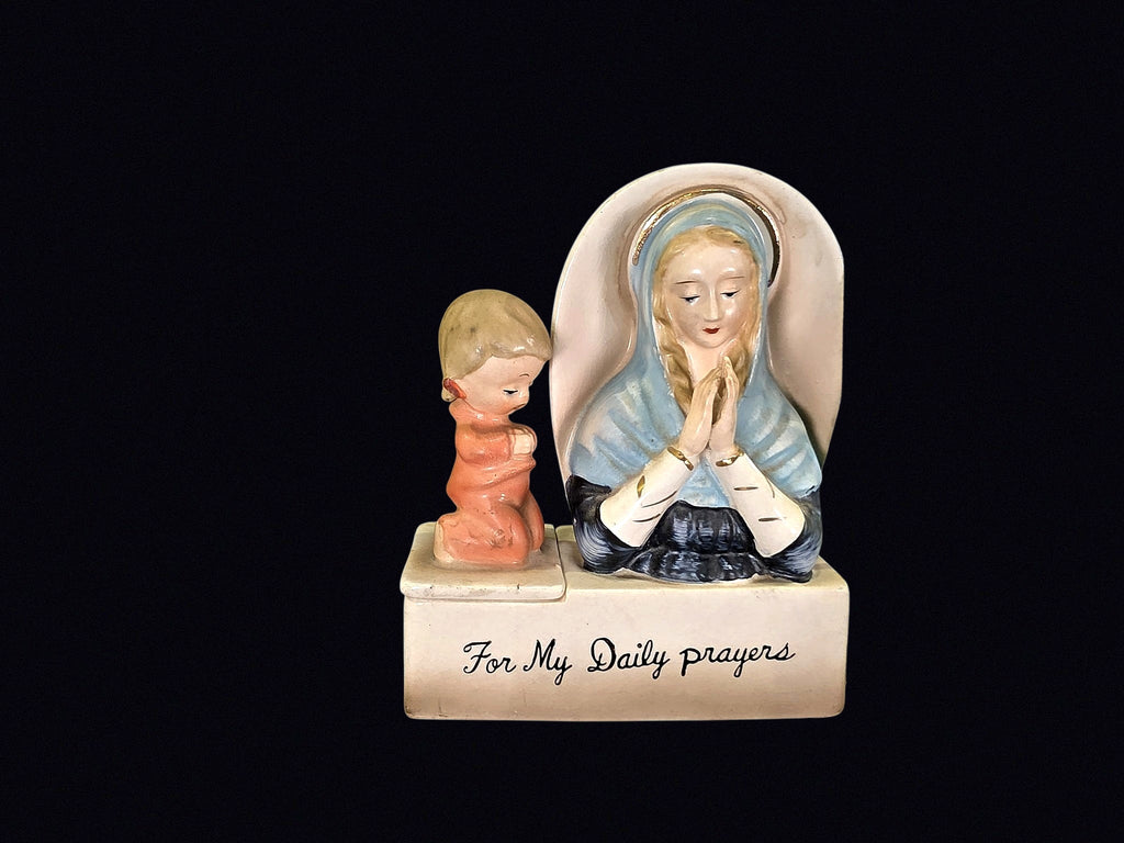Madonna and Child Ceramic Planter Japan 1950s