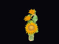 Royal Italy Resin Sunflower Figurine