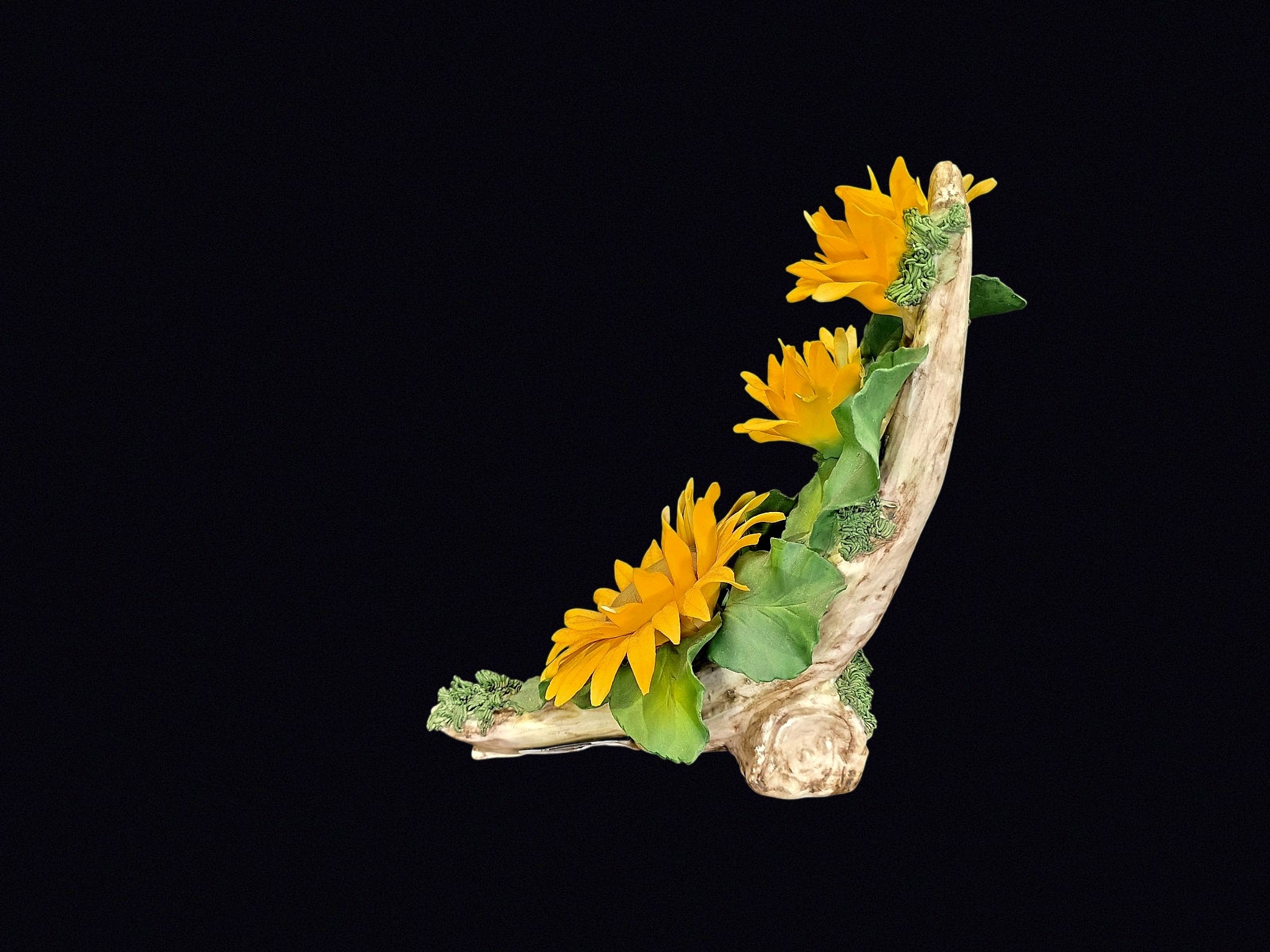 Royal Italy Resin Sunflower Figurine